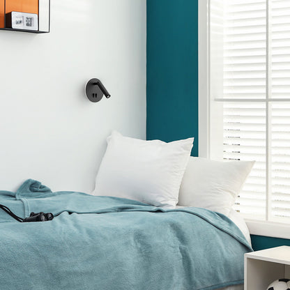 THALIA | LED wall light with reading spotlight and ambient light | separately switchable | black