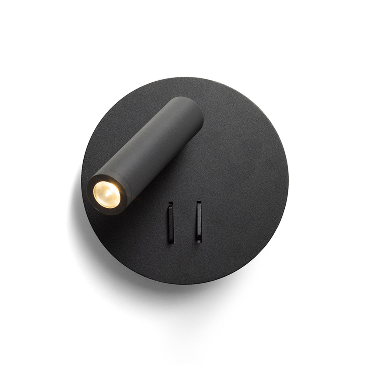 THALIA | LED wall light with reading spotlight and ambient light | separately switchable | black