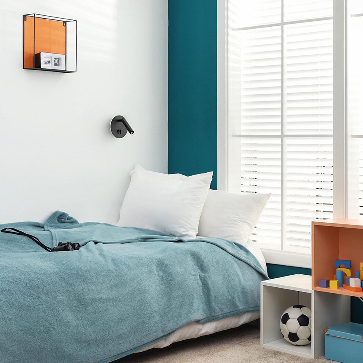 THALIA | LED wall light with reading spotlight and ambient light | separately switchable | black
