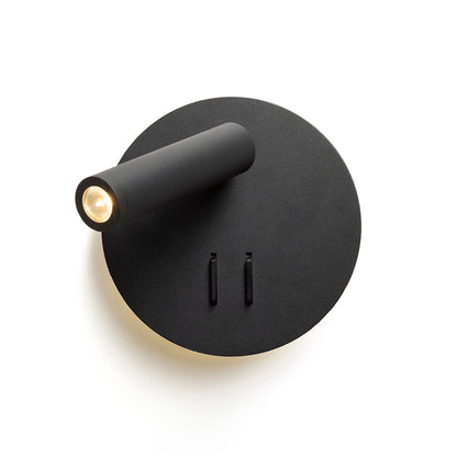 THALIA | LED wall light with reading spotlight and ambient light | separately switchable | black