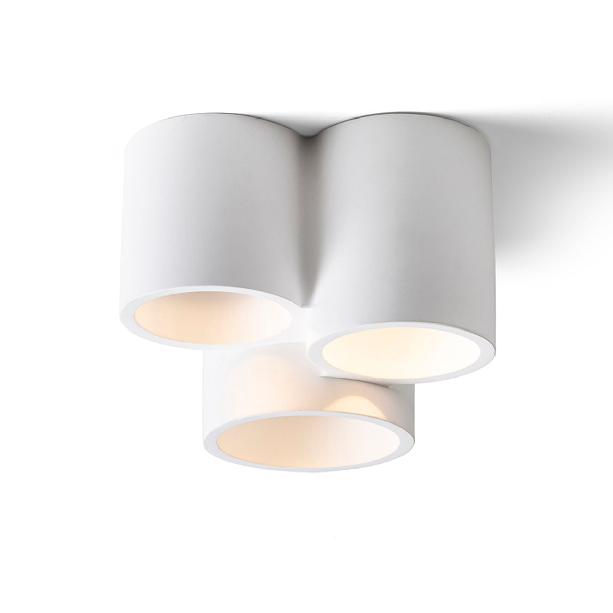 GINA III | gipsen plafondlamp | 3x GU10 | overschilderbaar 22 cm | met of zonder lichtbron