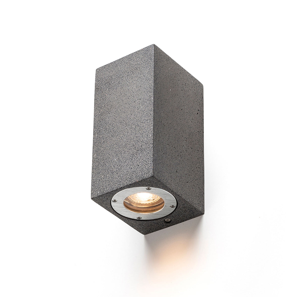 KANE II | betonnen buiten wandlamp up-down | 2x GU10 | IP65 | donker graniet | met of zonder lichtbron
