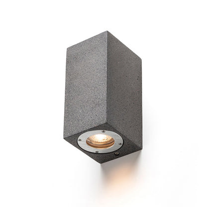 KANE II | betonnen buiten wandlamp up-down | 2x GU10 | IP65 | donker graniet | met of zonder lichtbron