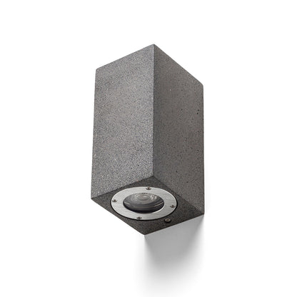 KANE II | betonnen buiten wandlamp up-down | 2x GU10 | IP65 | donker graniet | met of zonder lichtbron