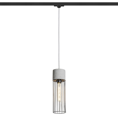 BURTON | 3-fase hanglamp | beton & metaaldraad