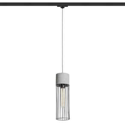 BURTON | 3-fase hanglamp | beton & metaaldraad