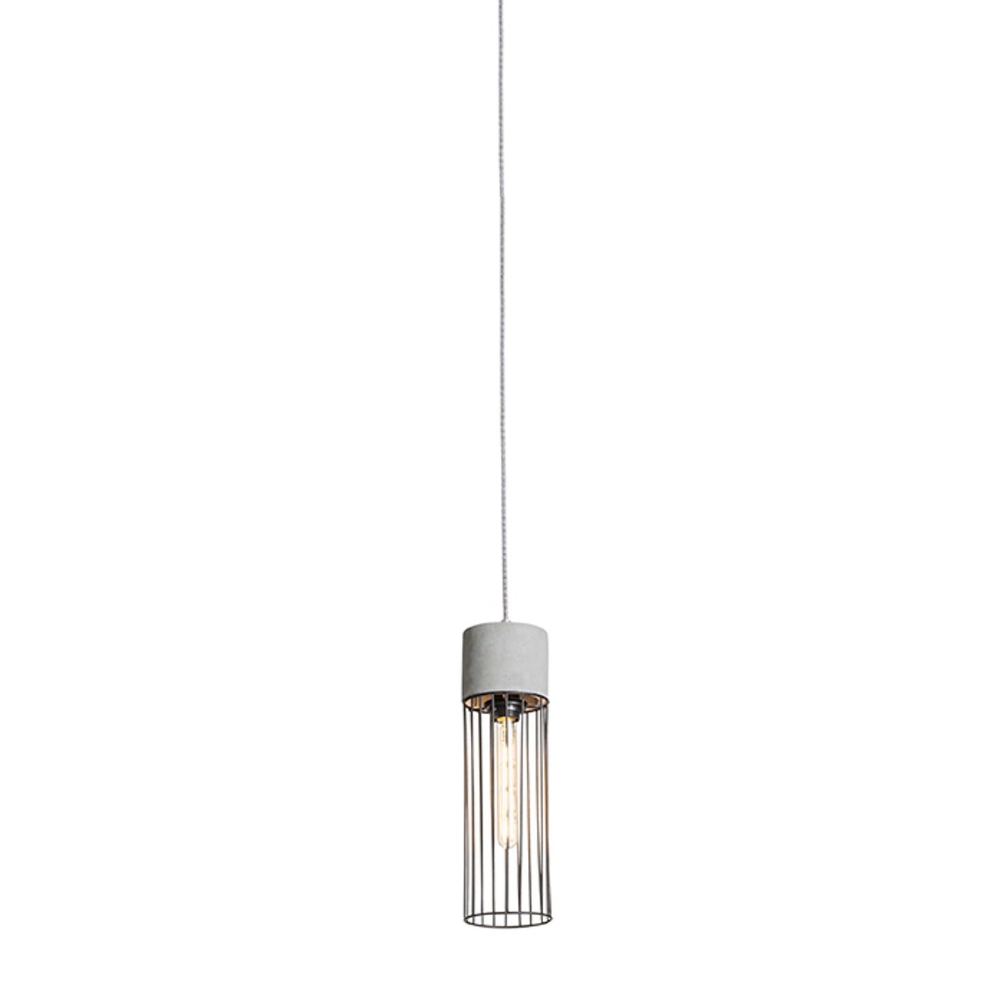 BURTON | 3-fase hanglamp | beton & metaaldraad