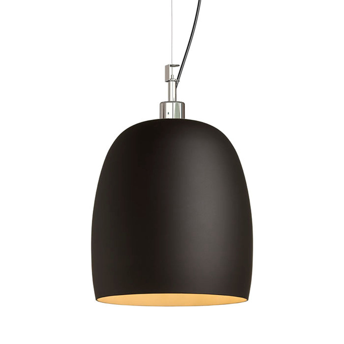 COROA NEW 28 | skleněné závěsné svítidlo 28 cm | E27 | opálové nebo černé sklo | se světelným zdrojem nebo bez něj