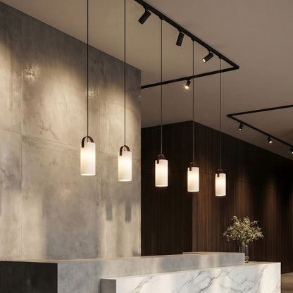 JULIETTA 31 | 3-fase hanglamp | opaal cilinderglas