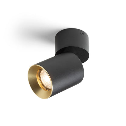 DARIO | kantelbare opbouwspot | messing ring, 3 kleuren