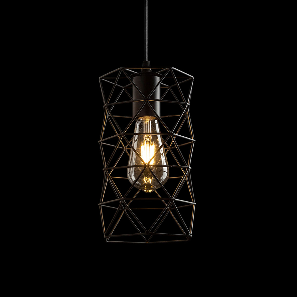 ILUSIA | draadhanglamp | E27 | zwart | met of zonder lichtbron