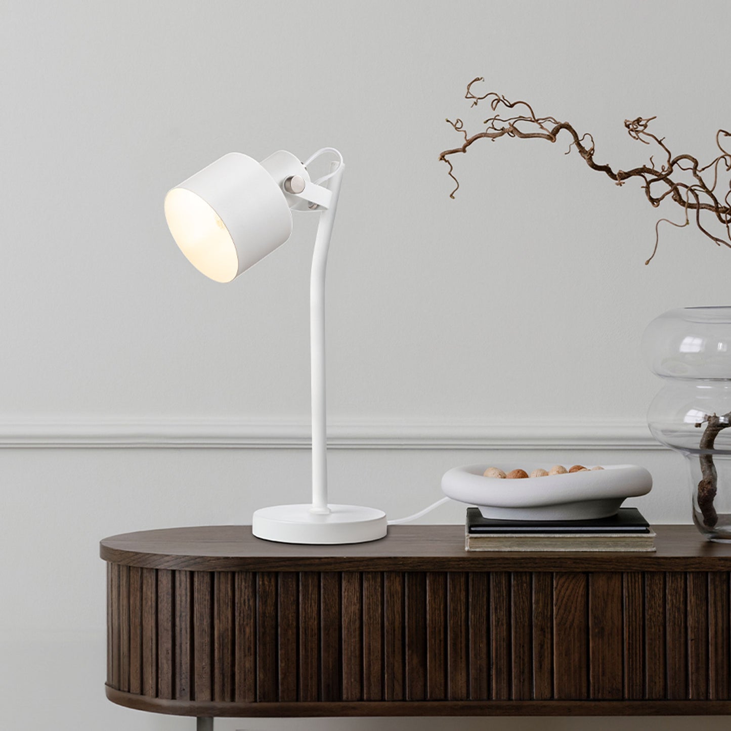 CELEIA | metalen tafellamp met cilinderreflector | E27 max 11W | 45 cm | 2 kleuren