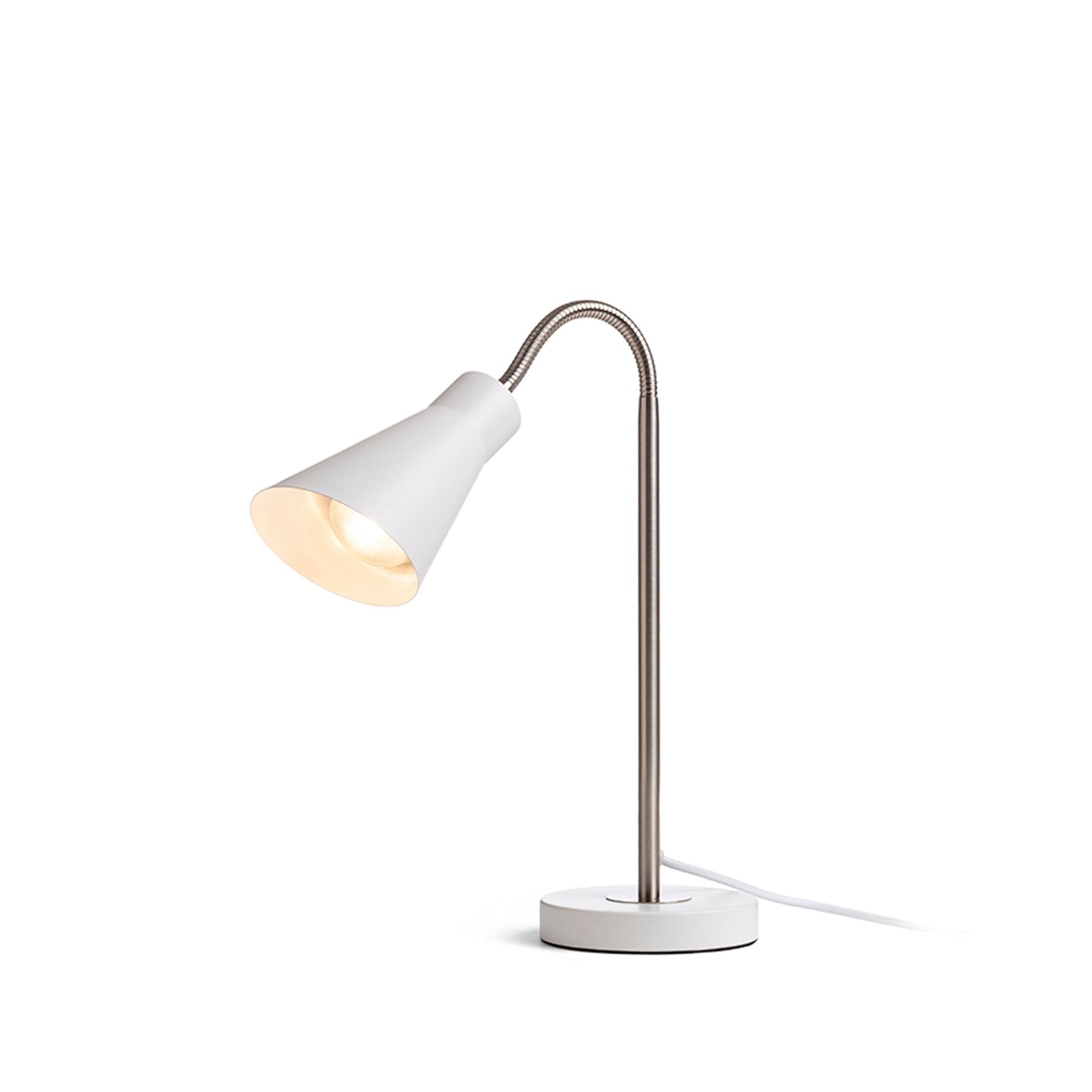 ANIKA bureaulamp mat wit nikkel