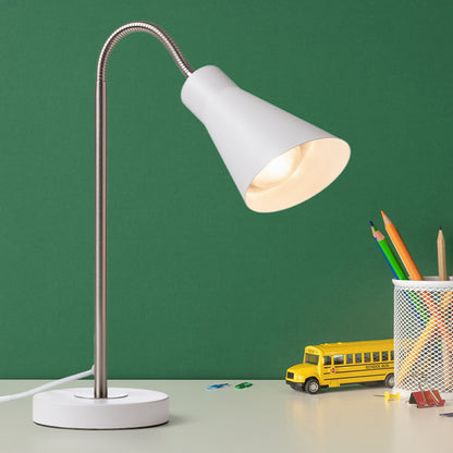 ANIKA | metalen bureaulamp met zwanenhals | E27 max 15W | 40 cm | 2 kleuren
