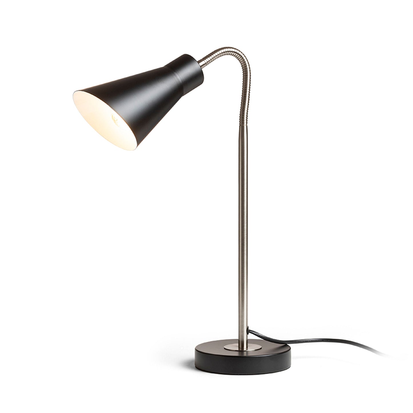 ANIKA bureaulamp mat zwart nikkel