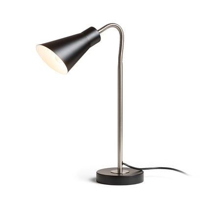 ANIKA bureaulamp mat zwart nikkel
