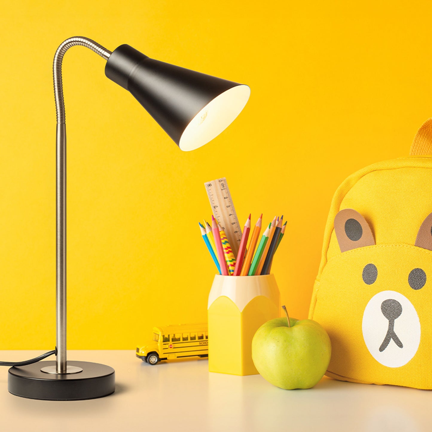ANIKA | metalen bureaulamp met zwanenhals | E27 max 15W | 40 cm | 2 kleuren