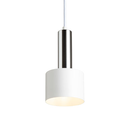 GIULIA 12 | kleine metalen hanglamp met textielkabel | E27 | 12 cm | wit of zwart met messing | met of zonder lichtbron