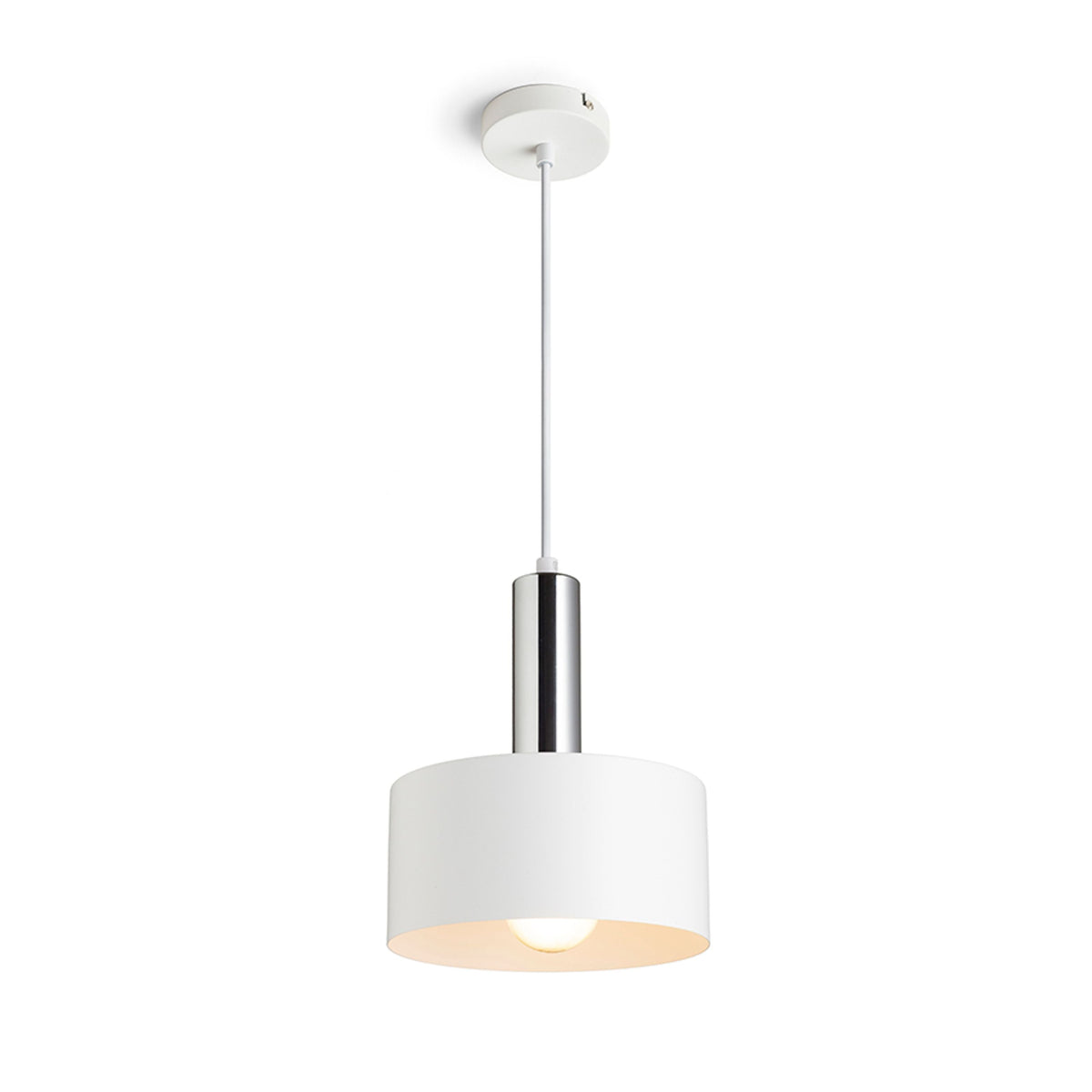 GIULIA 20 | metalen hanglamp 20 cm | E27 | wit of zwart met messing | met of zonder lichtbron