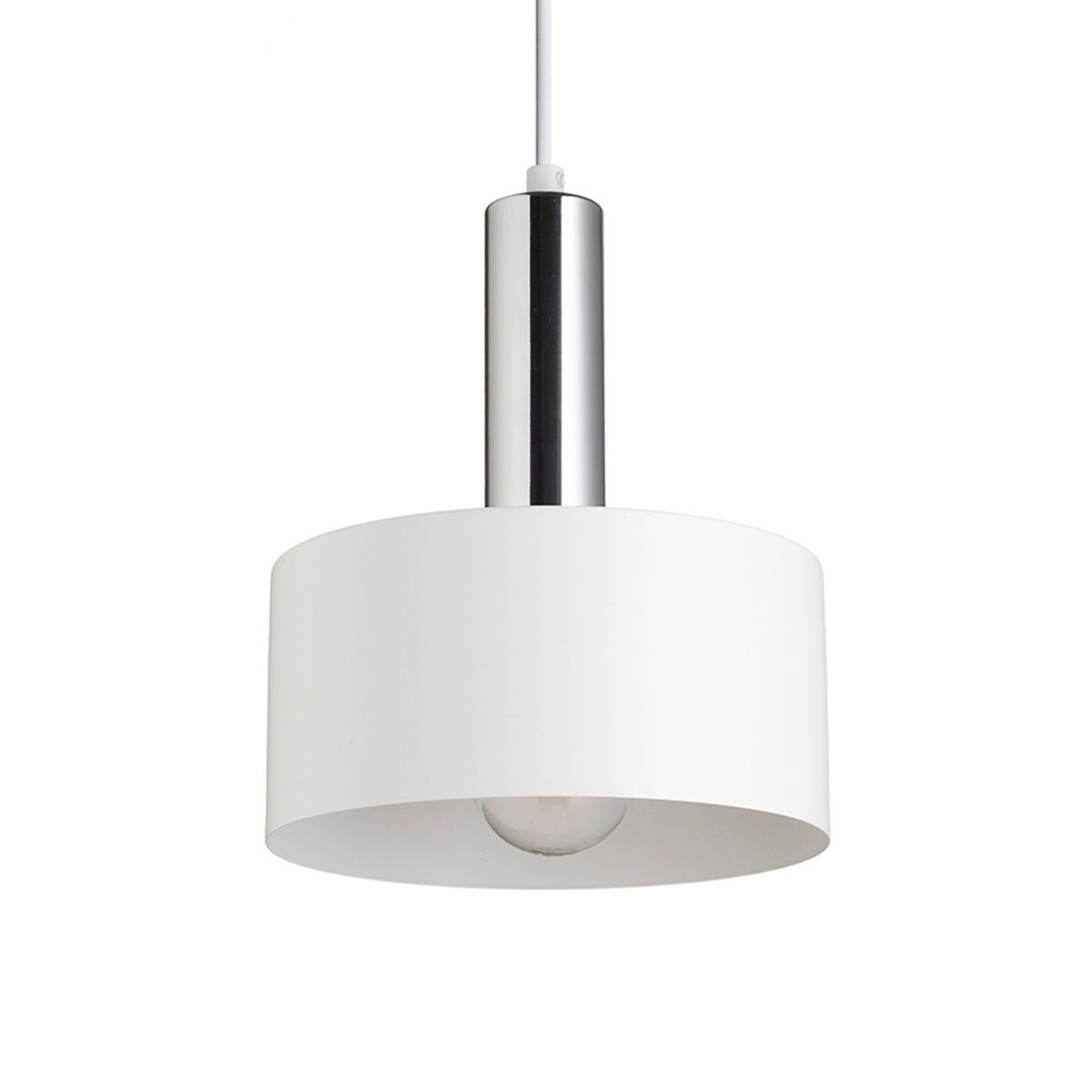 GIULIA 20 | metalen hanglamp 20 cm | E27 | wit of zwart met messing | met of zonder lichtbron