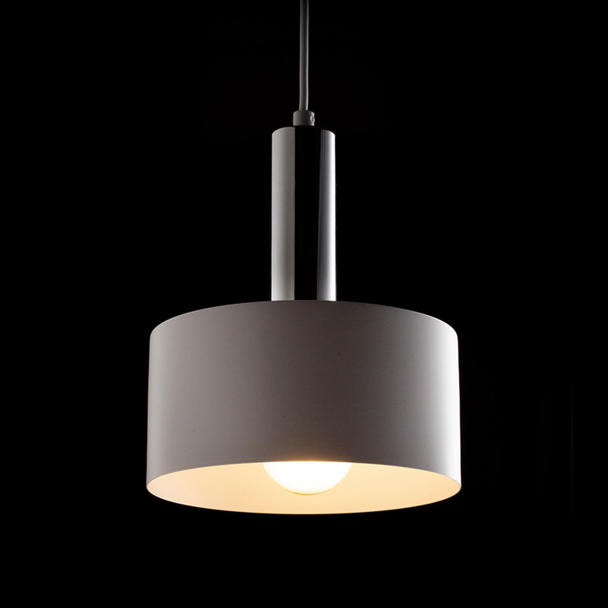 GIULIA 20 | metalen hanglamp 20 cm | E27 | wit of zwart met messing | met of zonder lichtbron