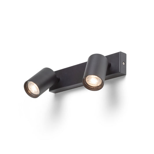 DUDE II | dubbele opbouwspot | 2× GU10, wit of zwart