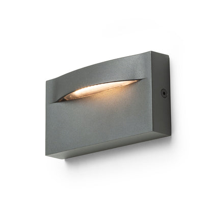 BOBO RC | applique rettangolare da esterno con luce di orientamento | LED 8W 640lm 3000K | IP65 | antracite