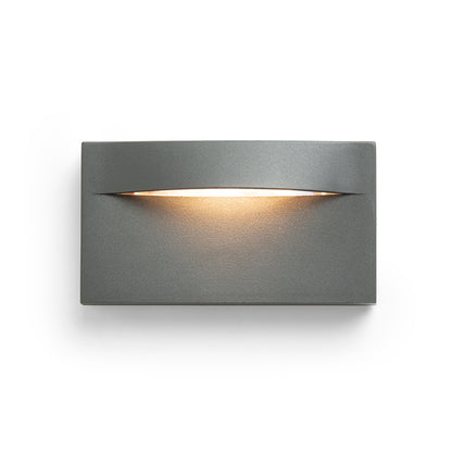 BOBO RC | applique rettangolare da esterno con luce di orientamento | LED 8W 640lm 3000K | IP65 | antracite