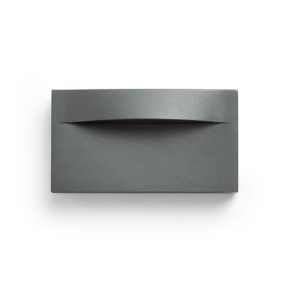 BOBO RC | applique rettangolare da esterno con luce di orientamento | LED 8W 640lm 3000K | IP65 | antracite