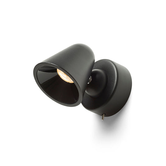 STIG | LED wandspot met tuimelschakelaar | 5,6W 3000K | zwart