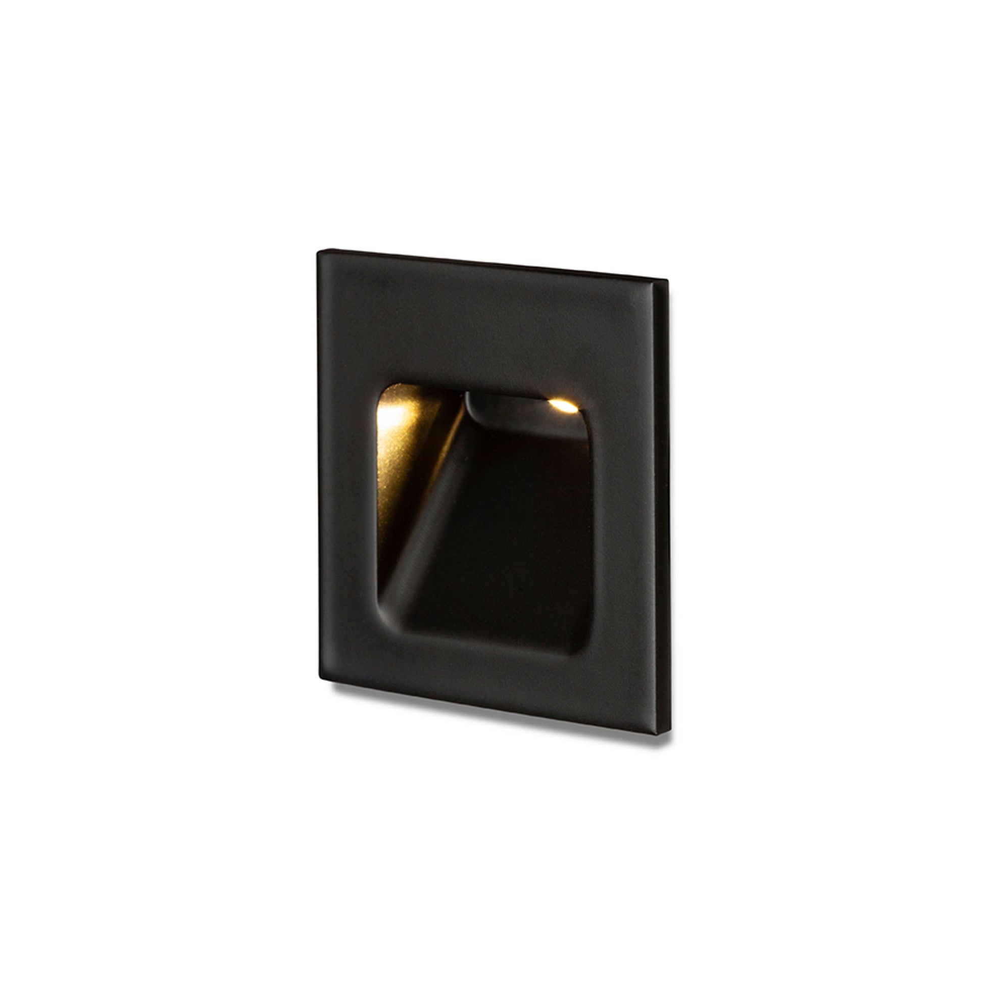AMARO inbouw wandlamp zwart gemonteerd