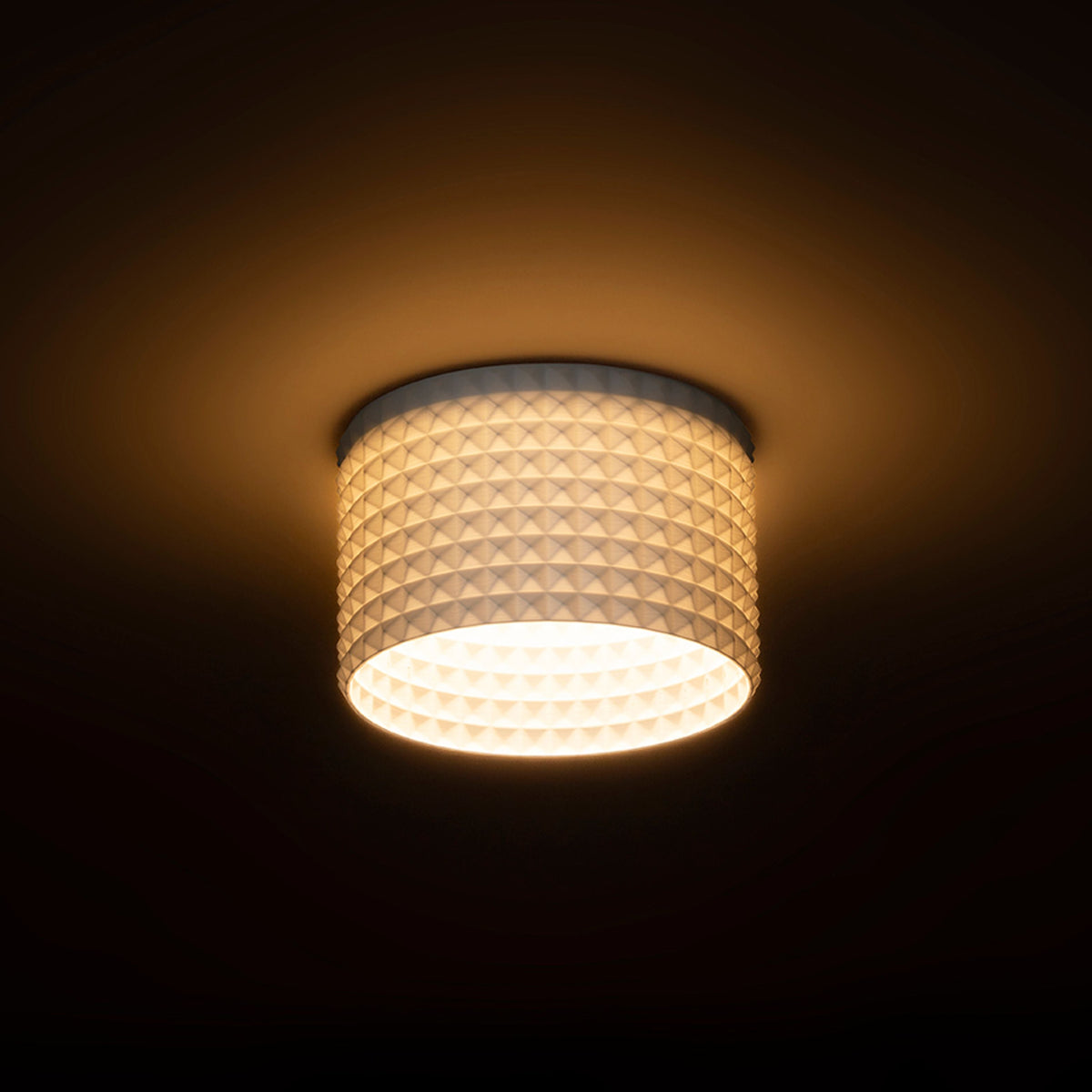 MARENGA RD3 60 | süllyesztett spotlámpa 3D-nyomtatott búrával | integrált LED 6 W 3000 K | bütykös dombormintázat