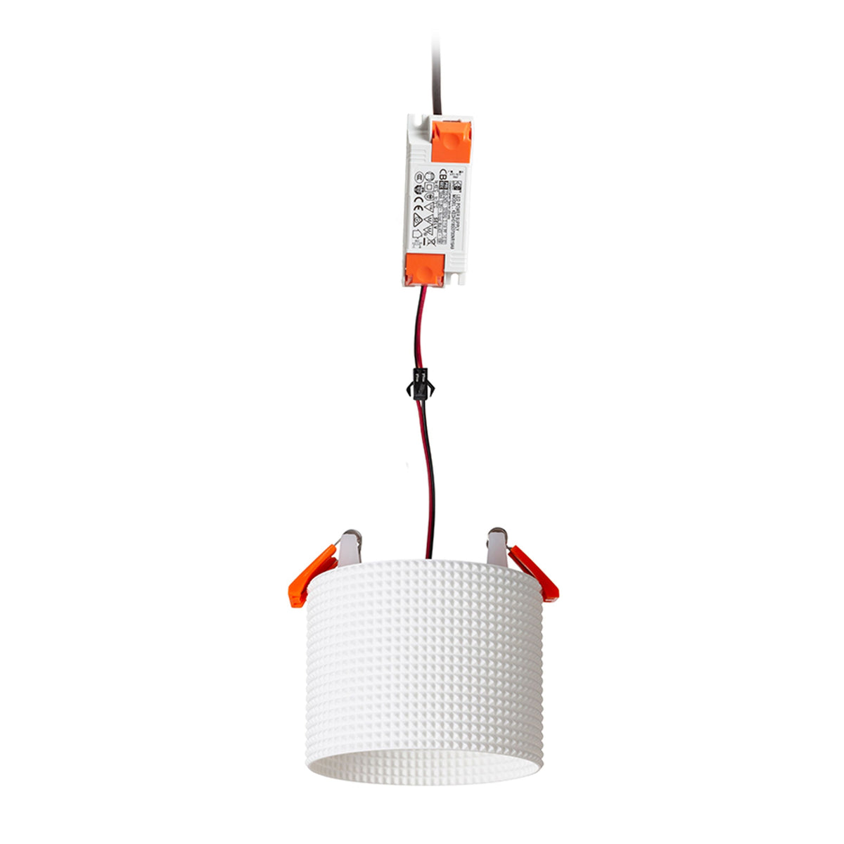 MARENGA RD1 73 | inbouwspot met 3D-geprinte kap | geintegreerde LED 6W 3000K | fijn ruitreliëf