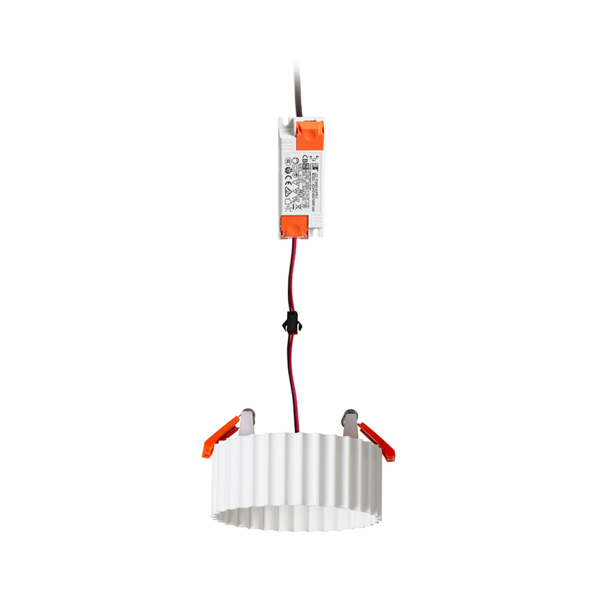 MARENGA RT1 40 | inbouwspot met 3D-geprinte kap | geintegreerde LED 6W 3000K | verticale ribbels