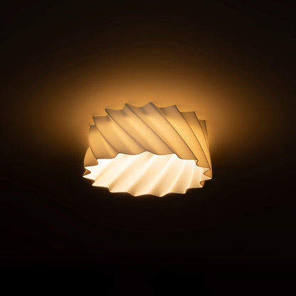 MARENGA RW2 60 | inbouwspot met 3D-geprinte kap | geintegreerde LED 6W 3000K | spiraalribbels Ø 13 cm