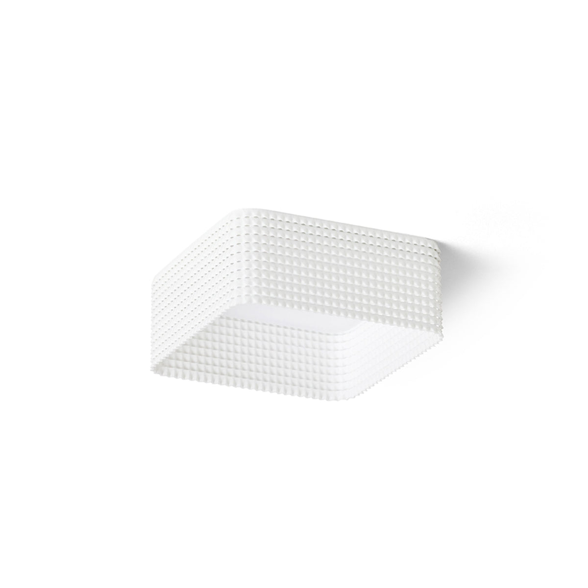 MARENGA SQB1 40 | vierkante inbouwspot met 3D-geprinte kap | geintegreerde LED 6W 3000K | weefselreliëf