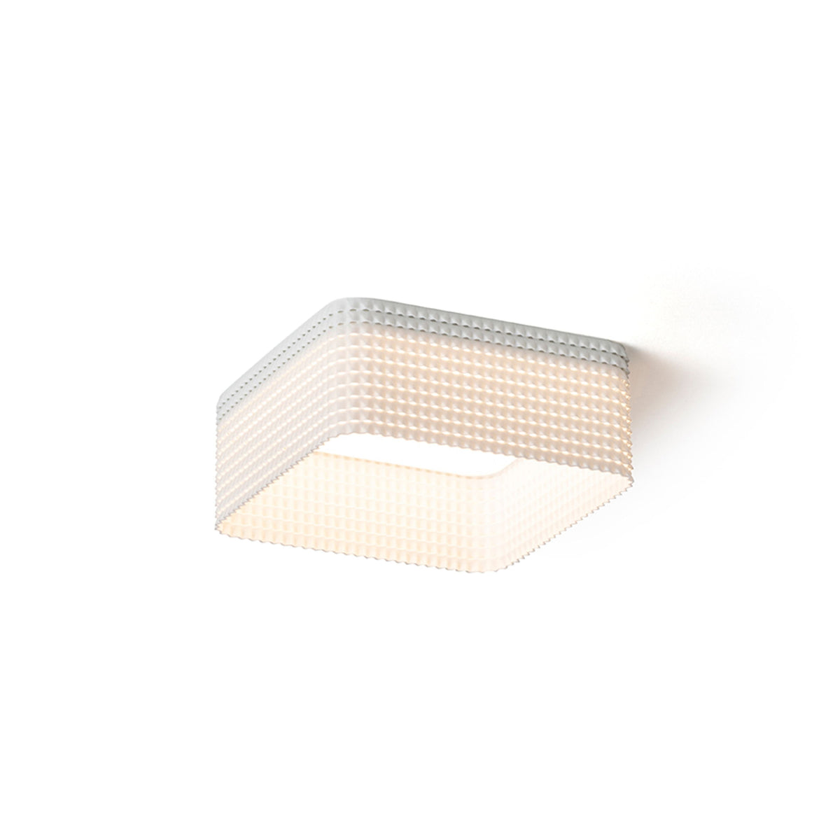 MARENGA SQB1 40 | vierkante inbouwspot met 3D-geprinte kap | geintegreerde LED 6W 3000K | weefselreliëf
