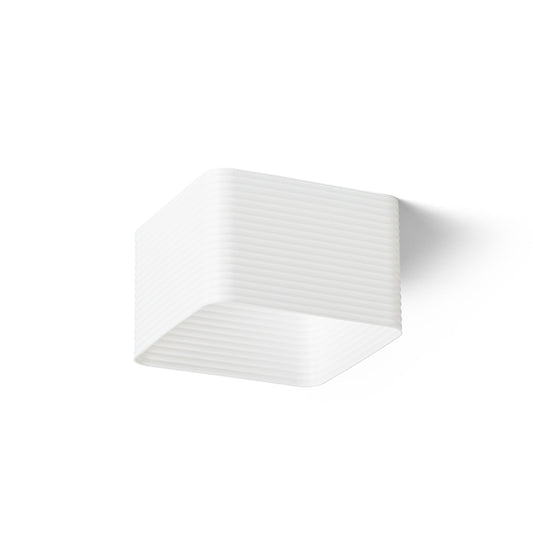 MARENGA SQR3 60 | vierkante inbouwspot met 3D-geprinte kap | geintegreerde LED 6W 3000K | horizontale ribbels