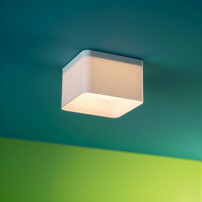 MARENGA SQR3 60 | vierkante inbouwspot met 3D-geprinte kap | geintegreerde LED 6W 3000K | horizontale ribbels