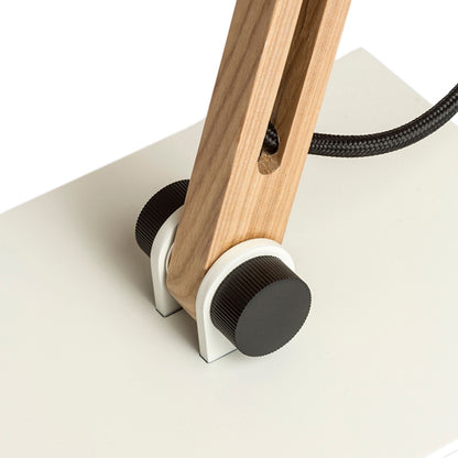 NIZZA | tafellamp met houten verstelbare arm en textielkap | E14 max 7W | 57 cm | 2 kleuren