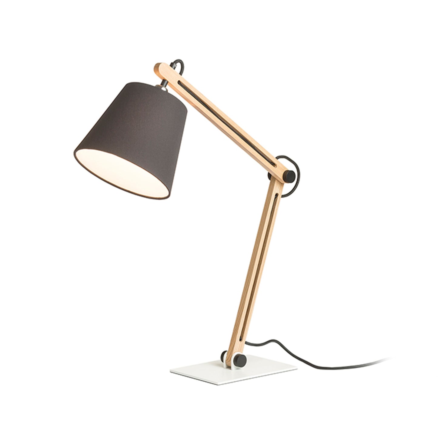 NIZZA tafellamp zwart hout