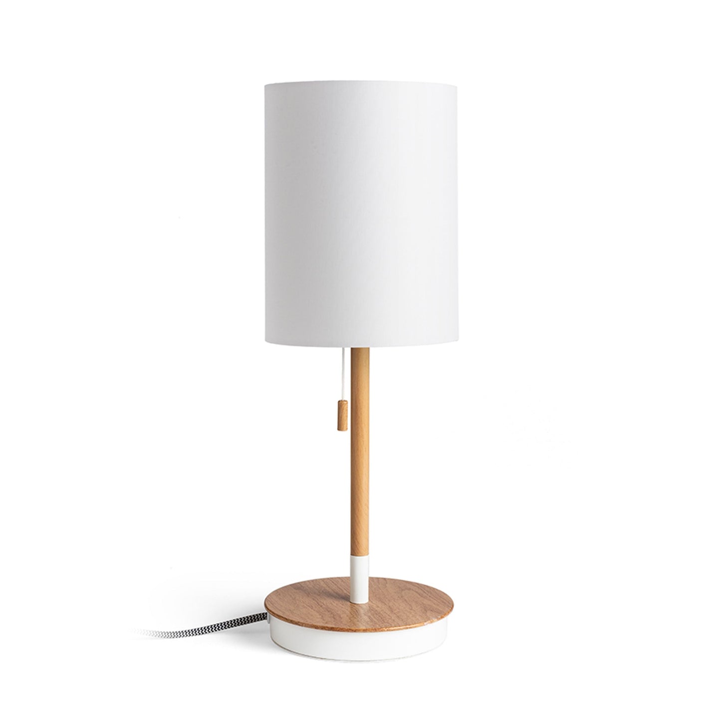 KEITH RON tafellamp met USB wit beuk