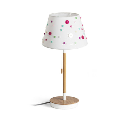 KEITH DELISA tafellamp met USB wit beuk