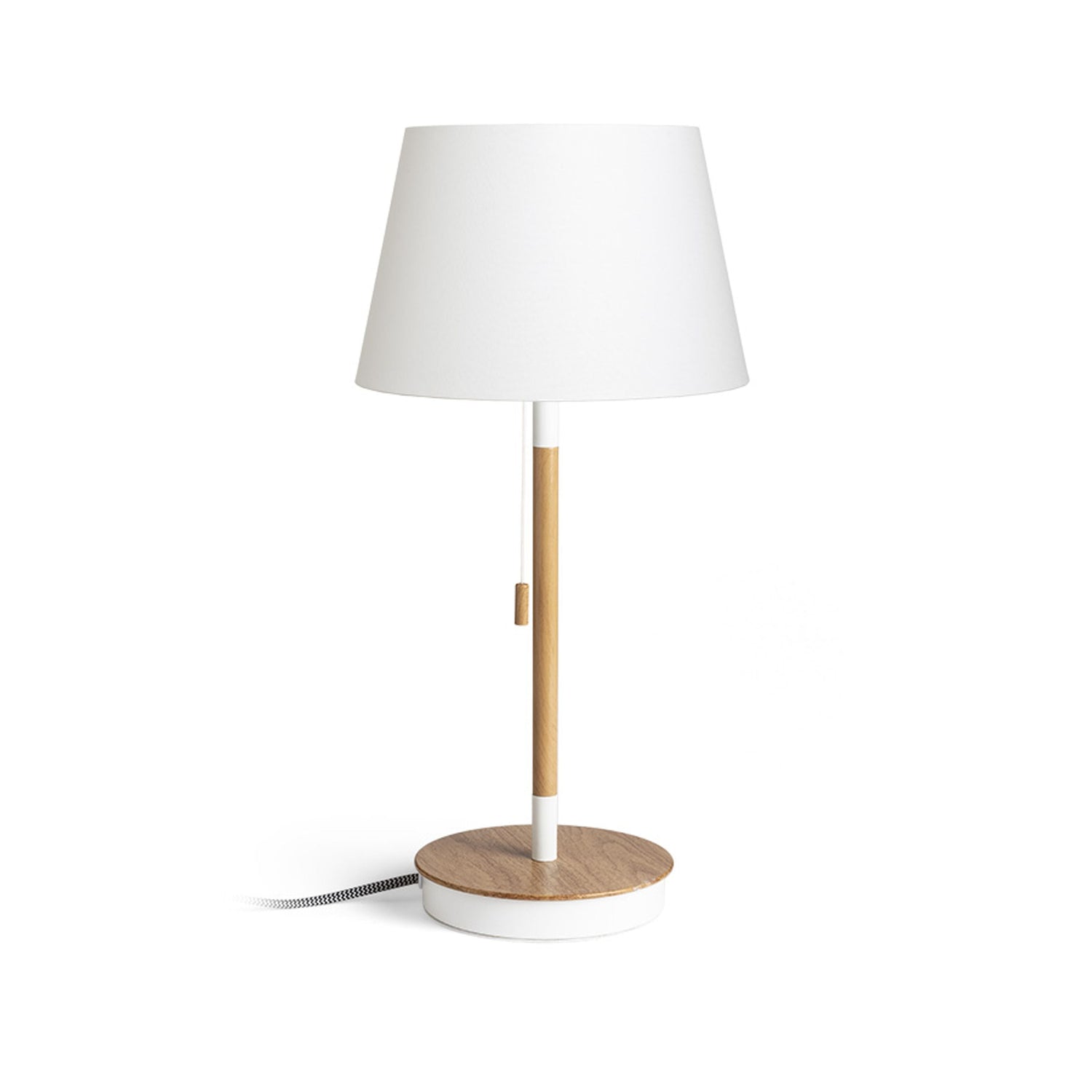 KEITH ALVIS tafellamp met USB wit beuk