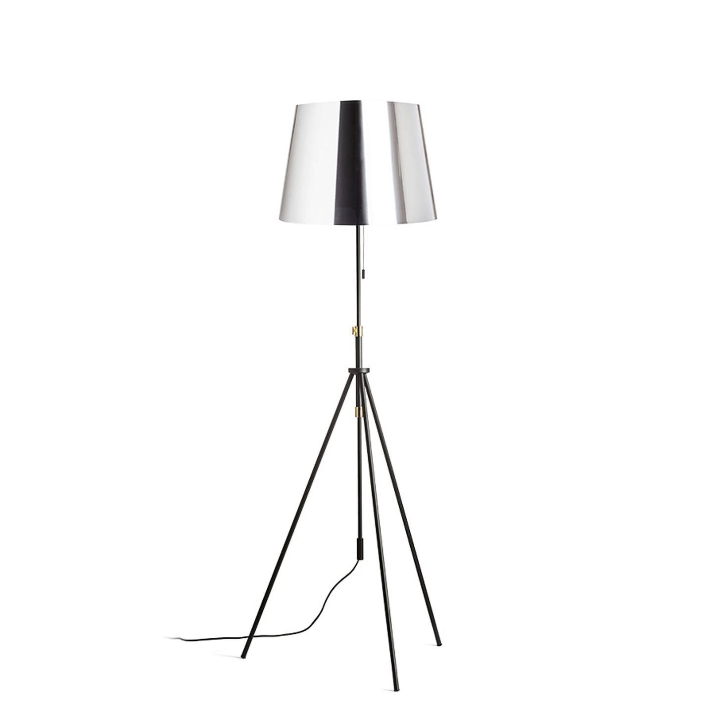 LUTON ILUSION vloerlamp chroomfolie zwart E27