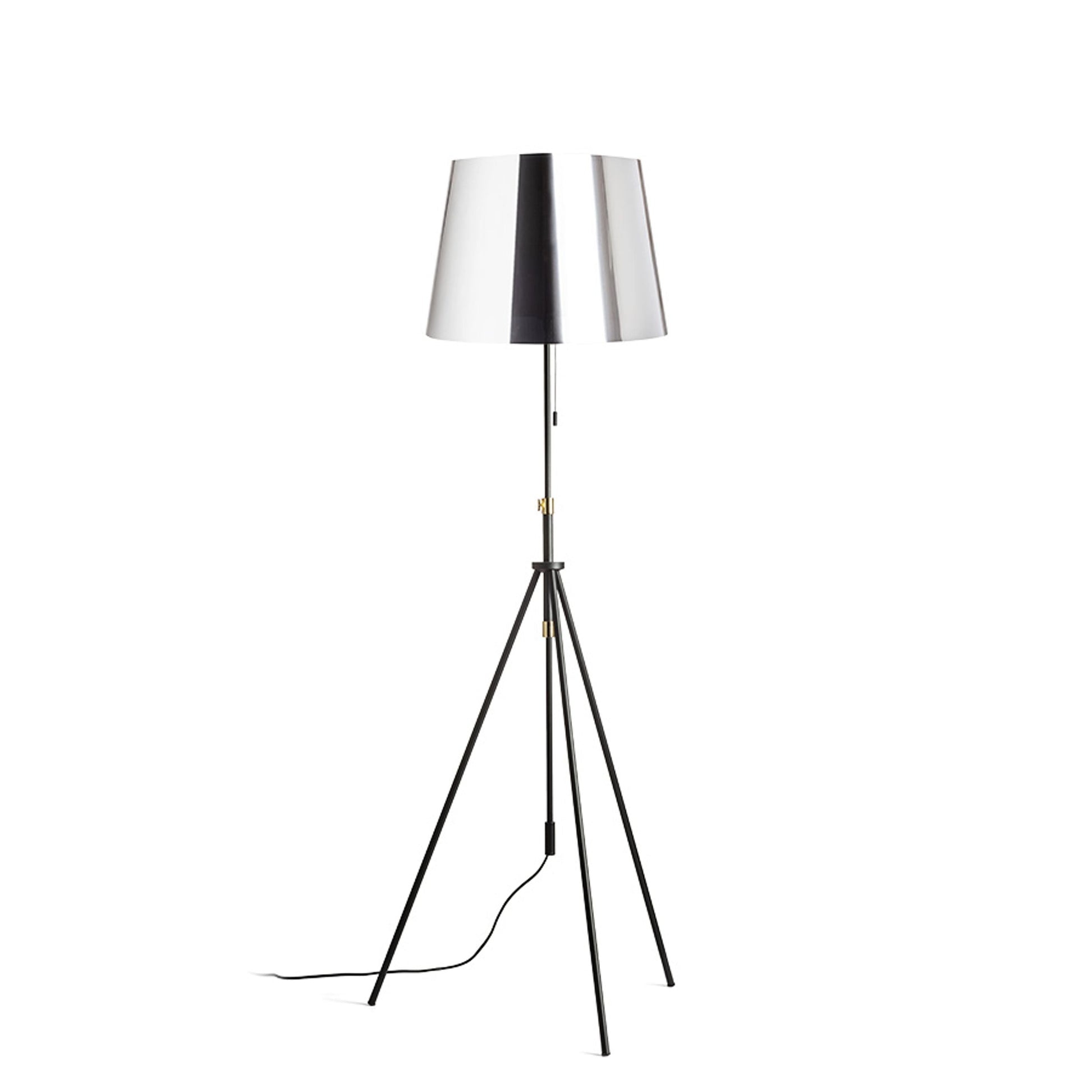 LUTON ILUSION vloerlamp chroomfolie zwart E27
