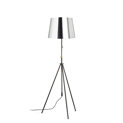 LUTON ILUSION vloerlamp chroomfolie zwart E27