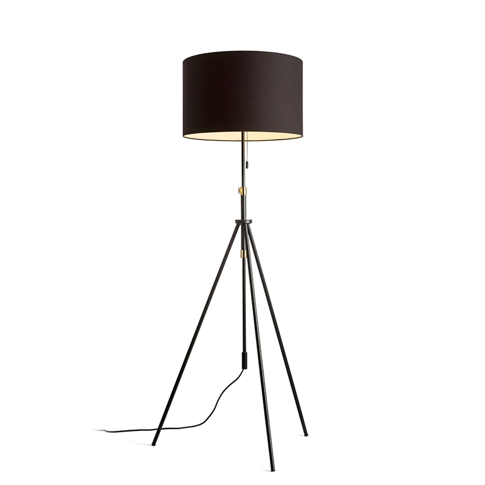 LUTON RON 55 vloerlamp zwart E27