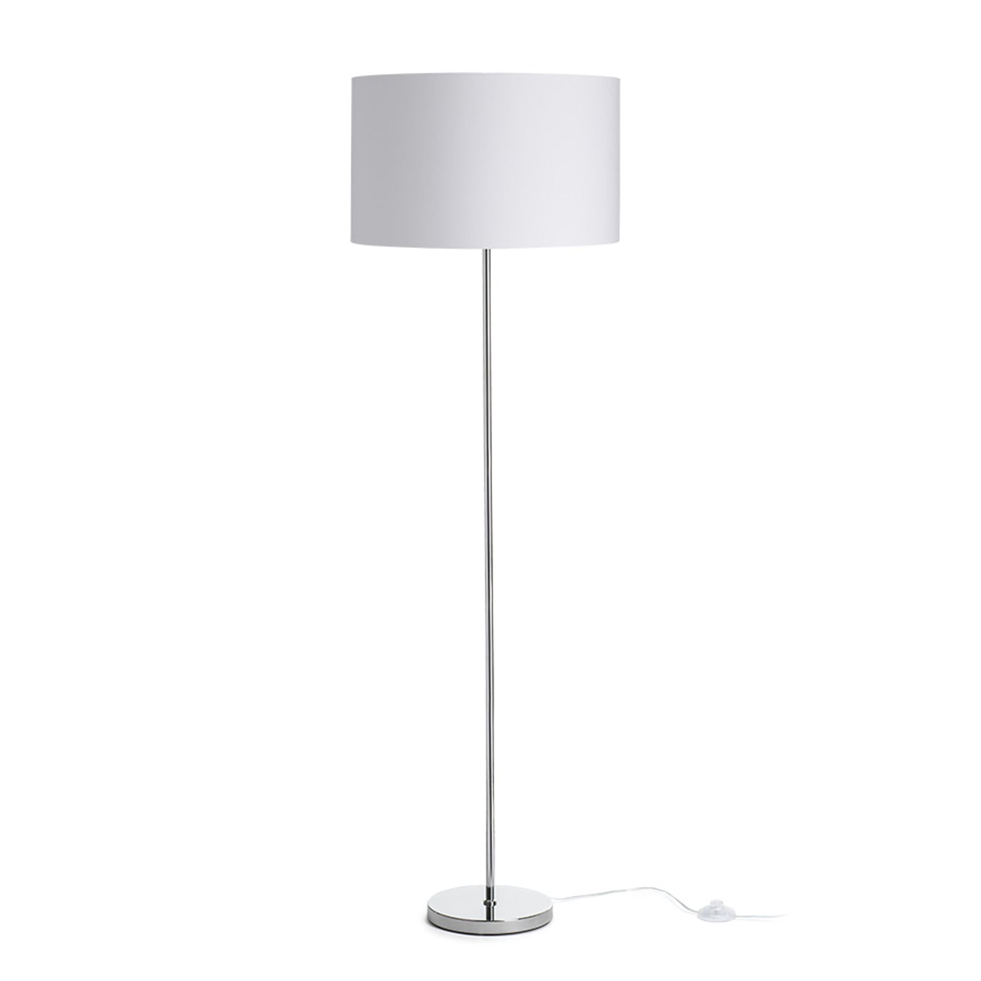 NYC RON 40 vloerlamp wit chroom E27