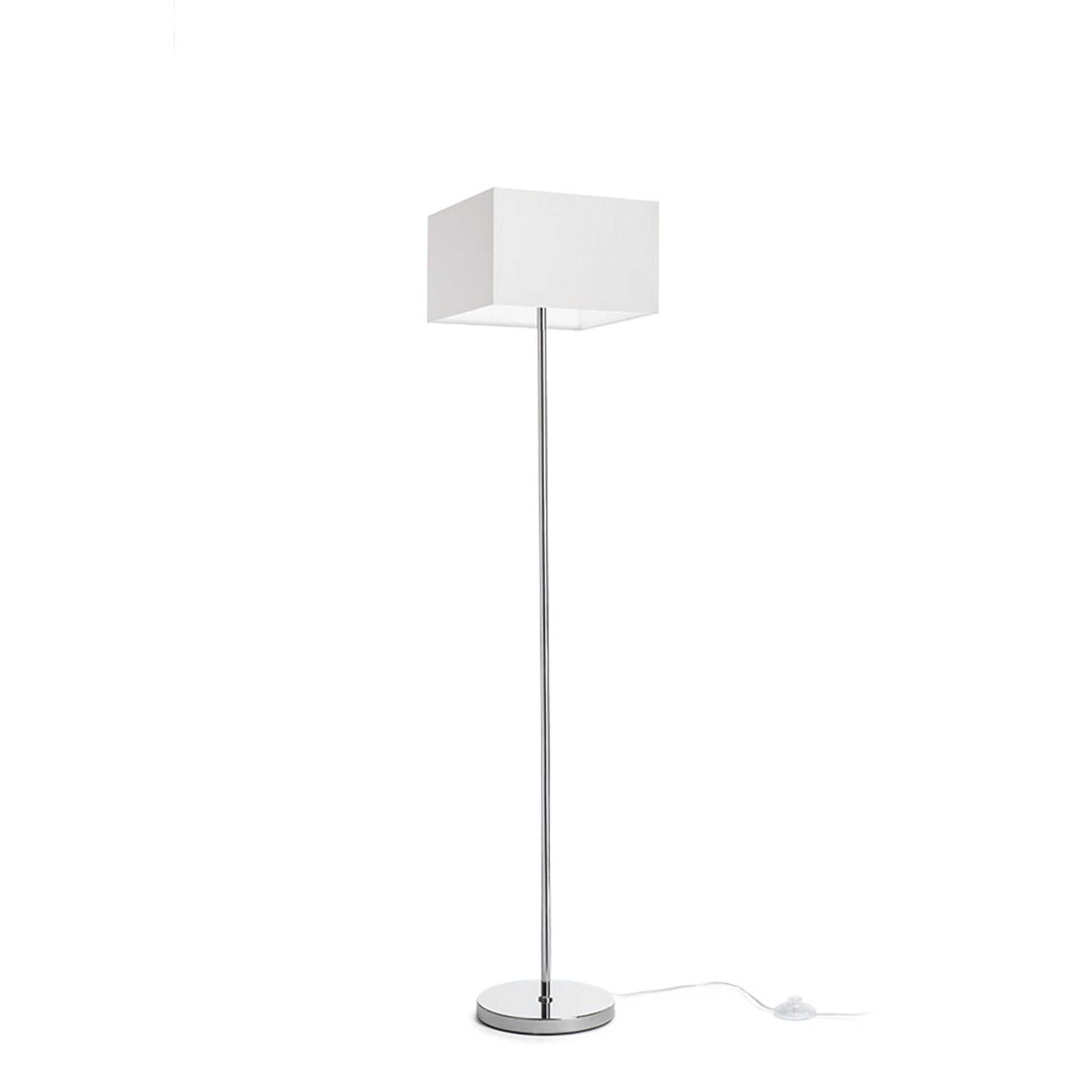 NYC TEMPO 30 vloerlamp wit chroom E27